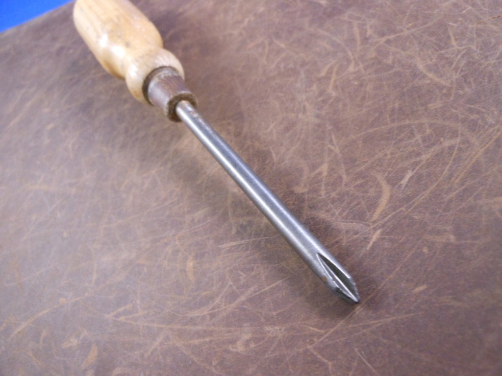 Vtg Stanley USA 2701 6.75″ Wood Handle #1 Phillips Screwdriver NO FERRULE