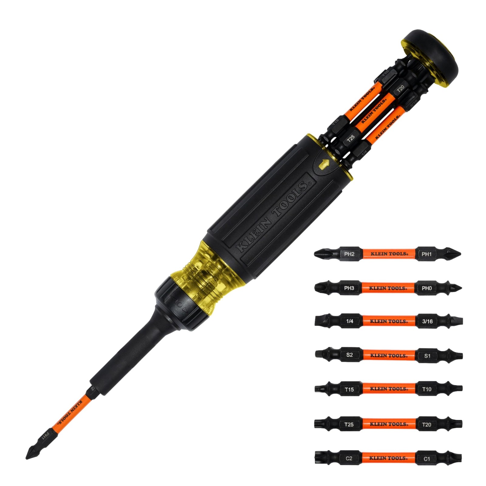Klein Tools 32315HD 15-in-1 Multi-Bit Ratcheting Screwdriver, 15-in-1, Black
