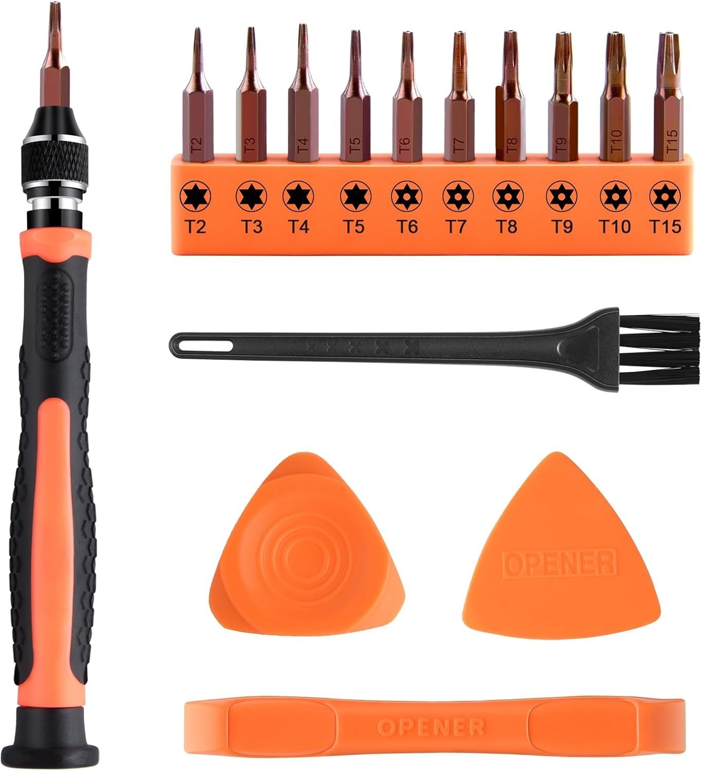 10 in 1 Interchangeable Magnetic Torx Screwdriver Set – T2 T3 T4 T5 T6 T7 T8 T9