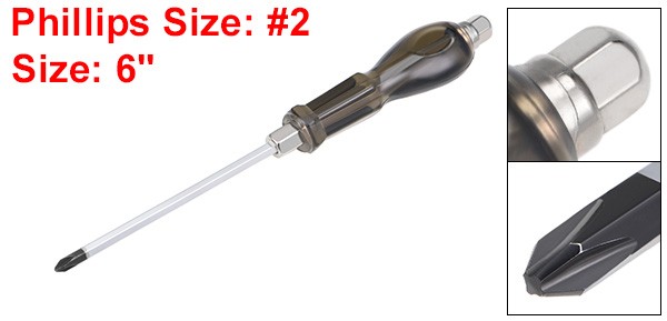 #2 Phillips Impact Screwdriver 6-Inch Cross Point Demolition Driver