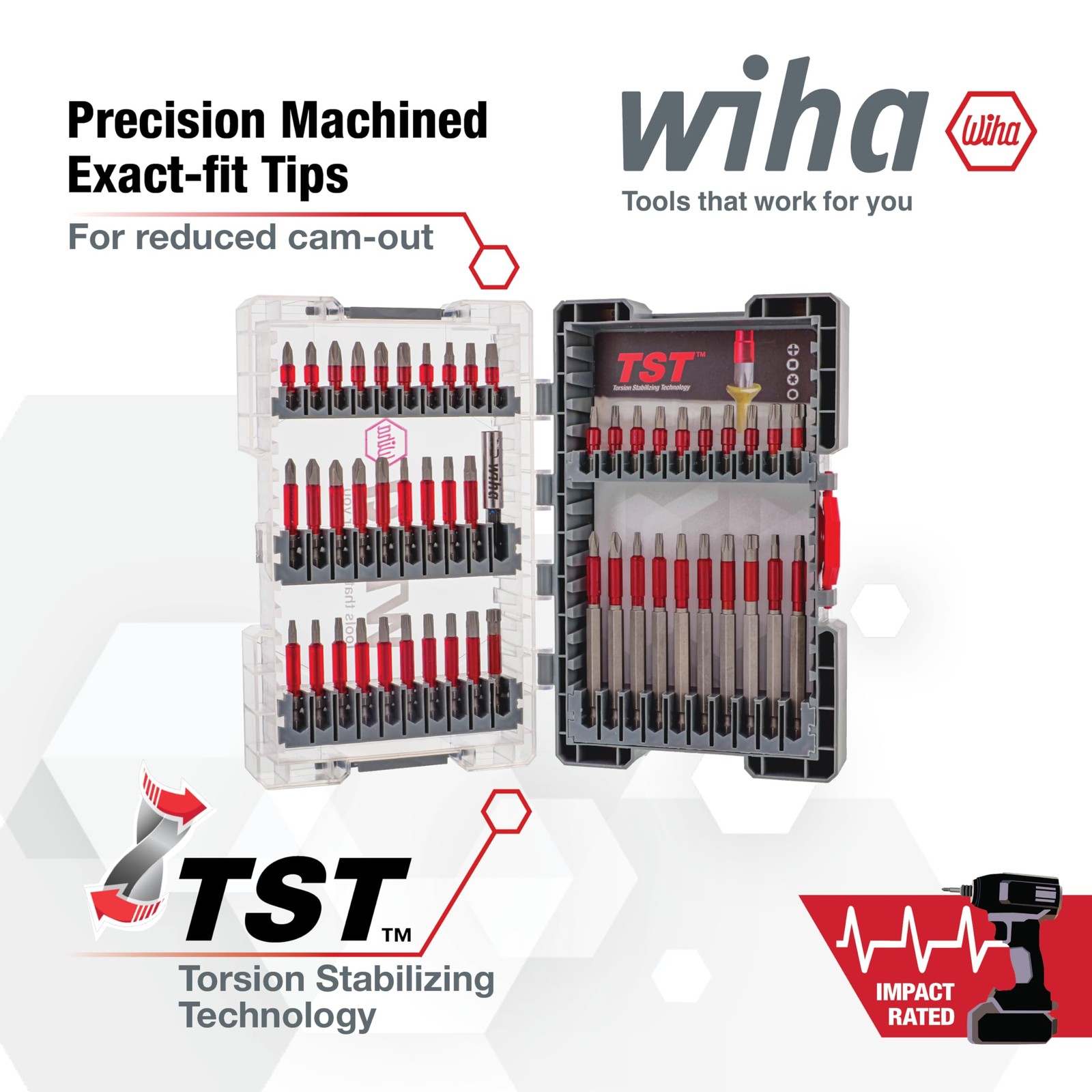 Wiha 76885 50 Piece MaxxTor Impact Bit Set Variety Pack, Multi