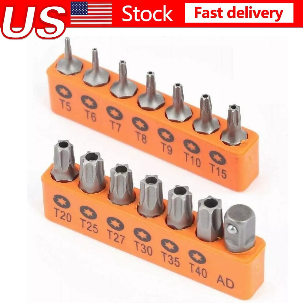 14 Torx Bit Set Tamper Proof Security Torq Hex Star Spanner Tri Wing Screwdriver