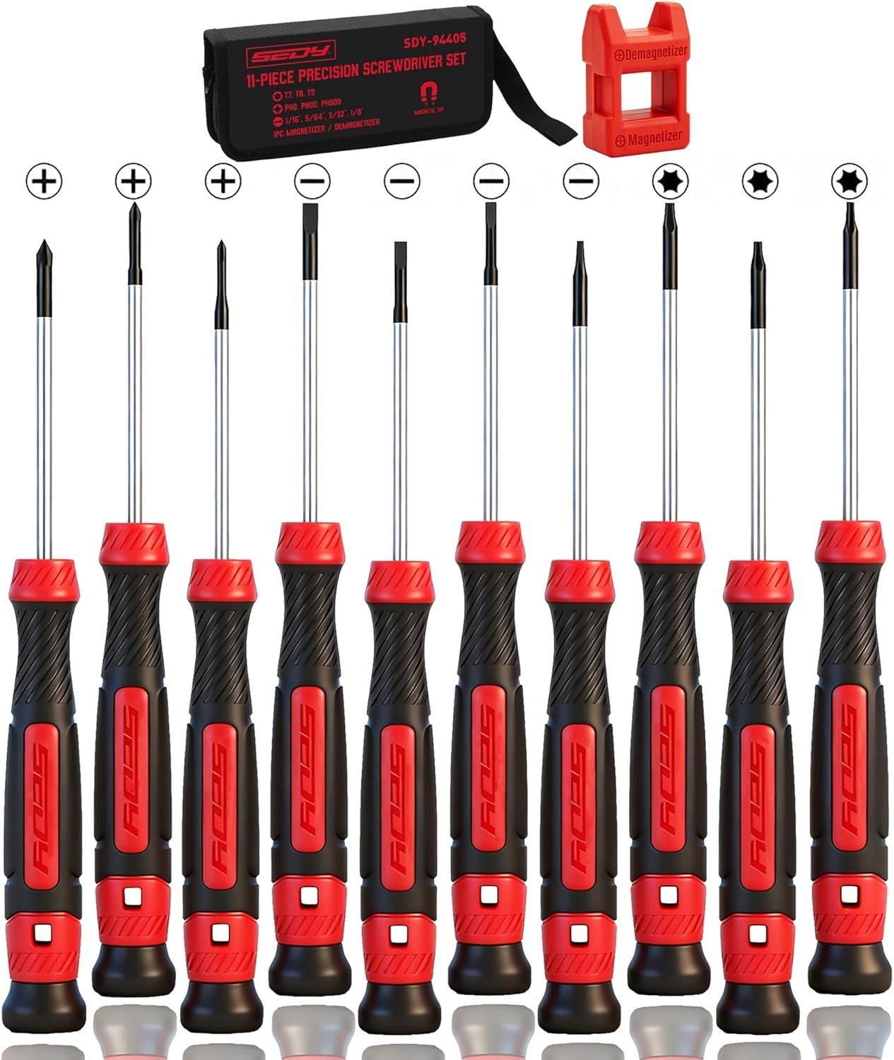 11-Piece Precision Screwdriver Set – Magnetic Mini Screwdrivers for Eyeglasses,