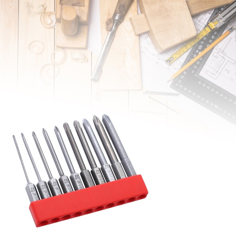 10Piece Screwdriver Bit 65mm Driver Bits Multi-function Hand Tool Parts