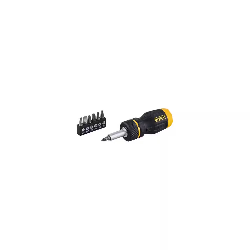 Multi-Bit Ratcheting Stubby Screwdriver Set (7-Piece)
