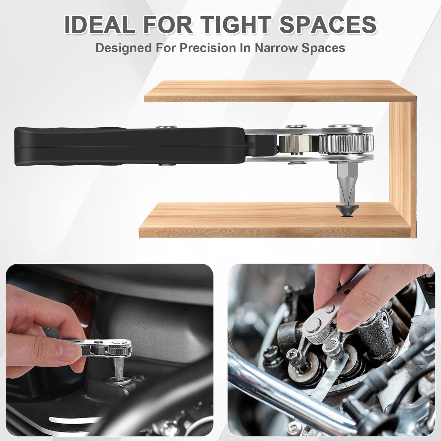 10-In-1 Angled Ratchet Screwdriver Set?90 Degree Right Angle, Angled and Offset