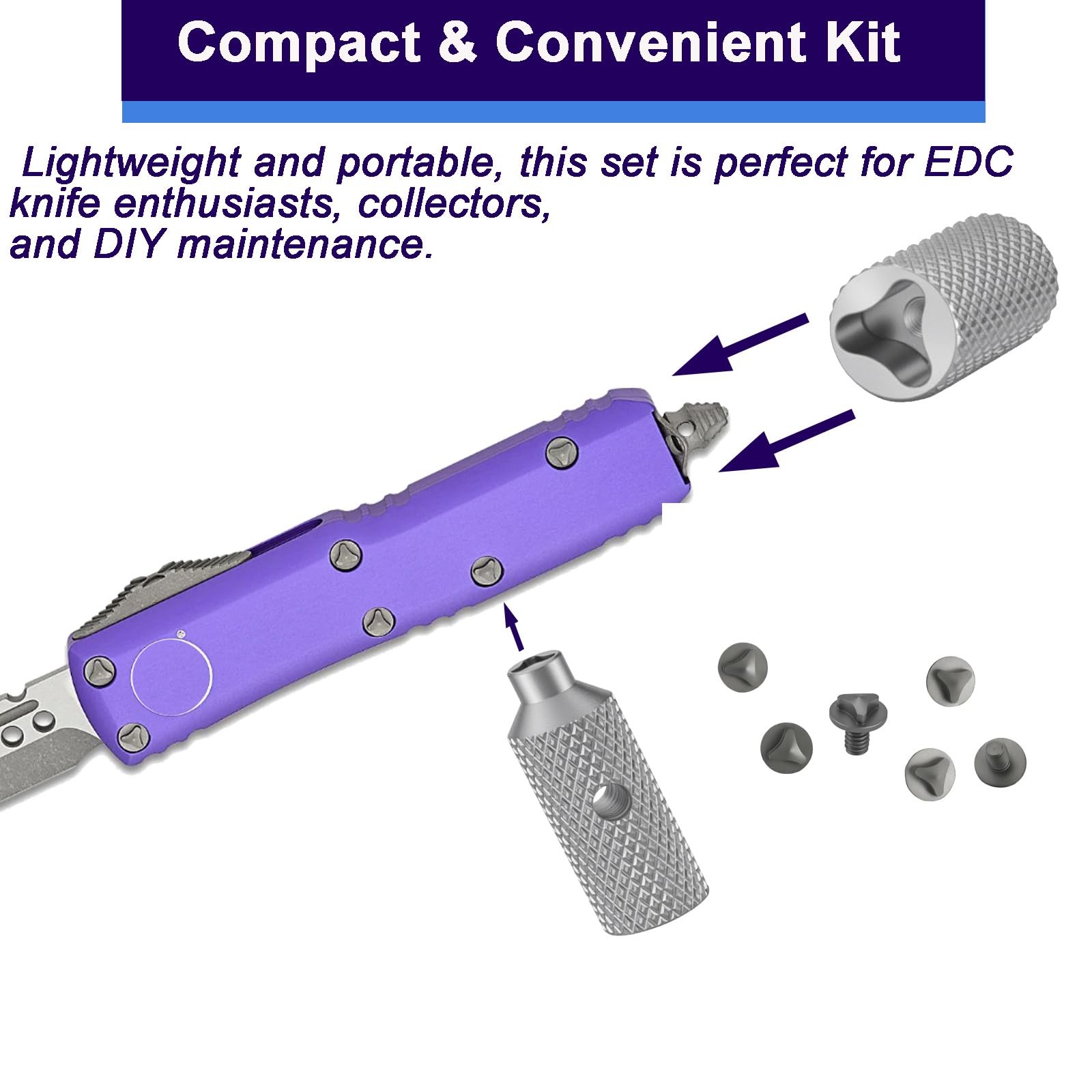 Triangle Screw & Driver Kit Compatible with 4 in x 0.7 in, as shown
