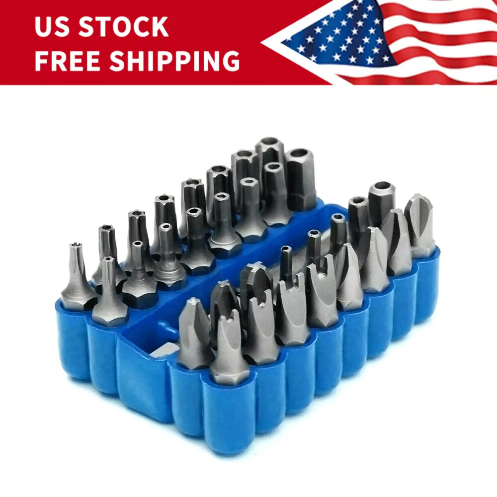 33 Tamper Proof Security Torx Bit Set Tri Wing Torq Hex Star Spanner Screwdriver