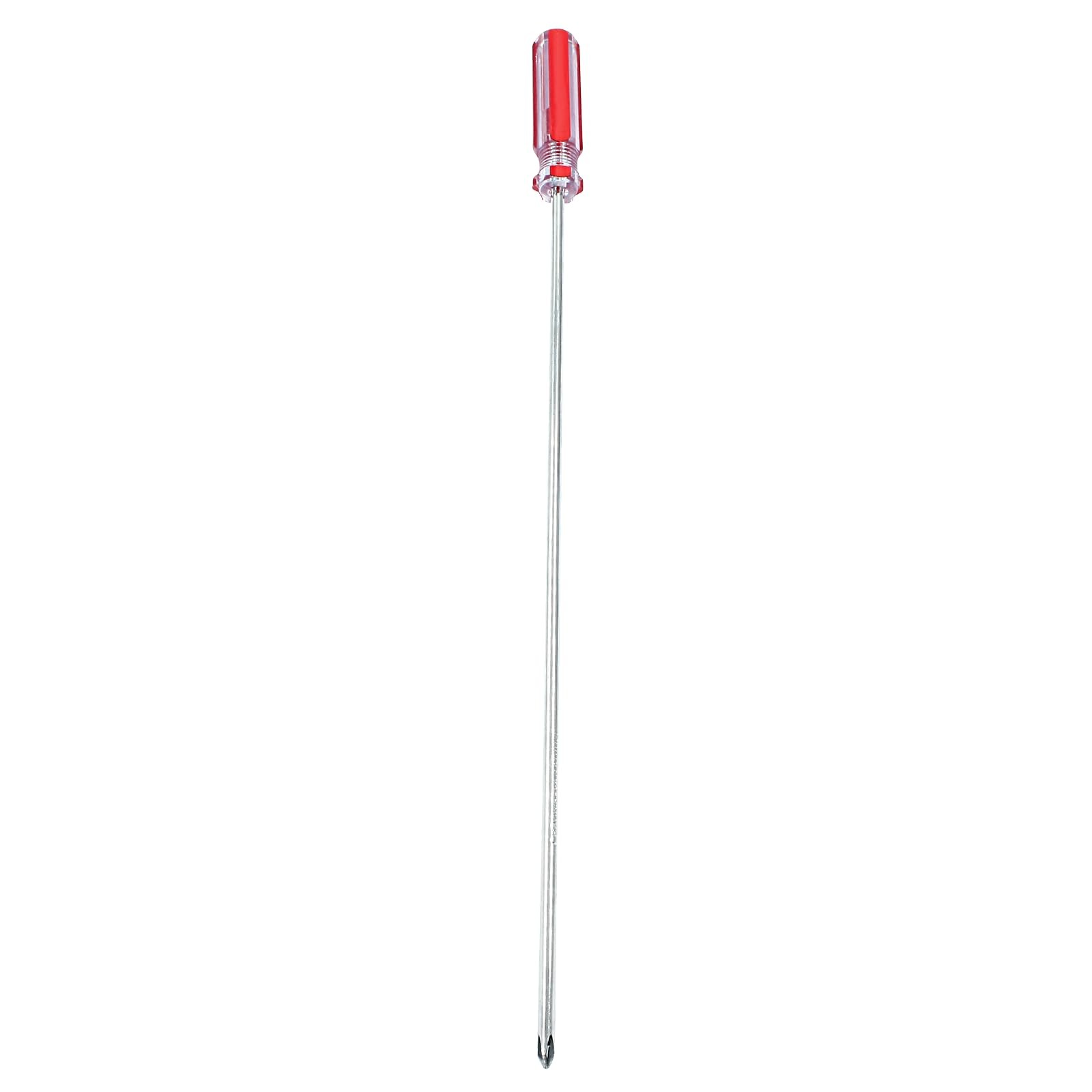 8″ Phillips Screwdriver #1 Extra Long Shaft Magnetic Tip Red Handle