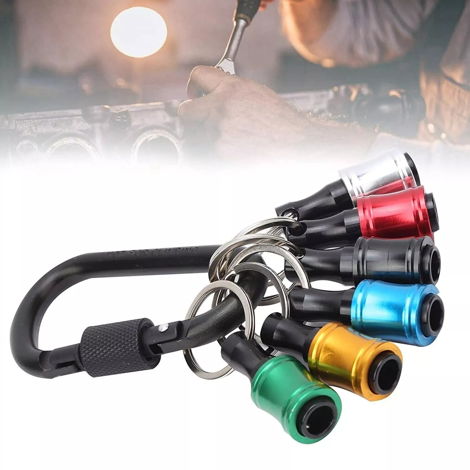 1/4″ Hex Shank Quick Release Keychain Screwdriver Drill Bit Holder Bit Set 28PCS