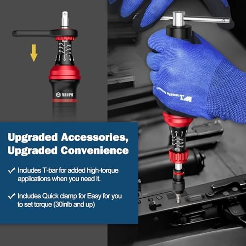 Torque Screwdriver Set, 10–60 in-lb, 64 Pcs 1/4″ Drive 10-60 in.lb 64 Pcs