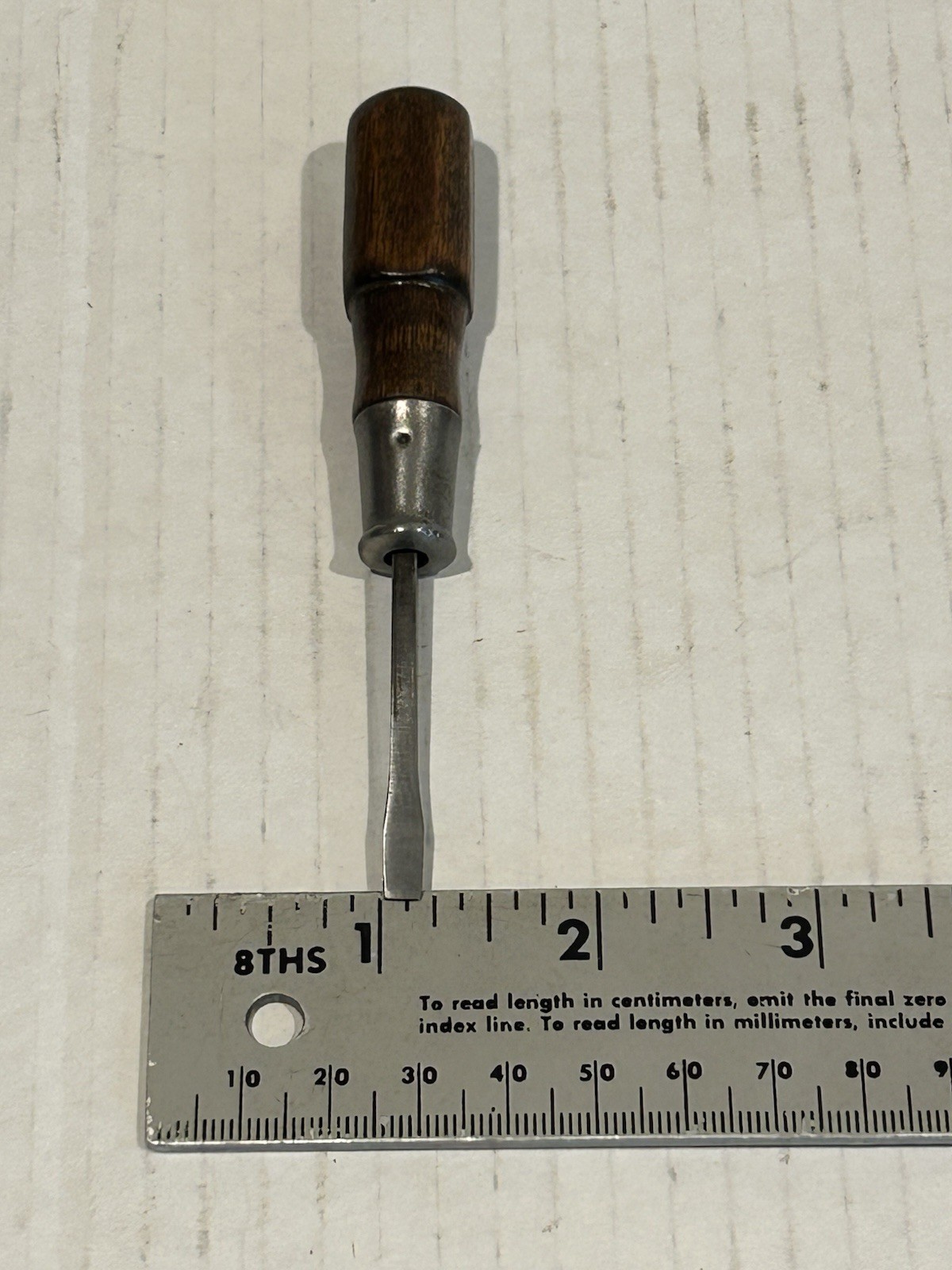 Small Vintage 3pc Jewelers Wood Handle Flat Tip Screwdrivers Slotted