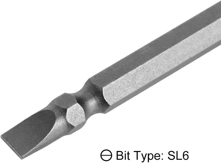 uxcell PH2/SL6 Magnetic Double End Screwdriver Bits, 1/4 Inch Hex Shank 150mm