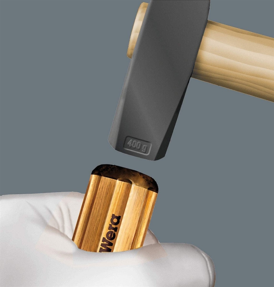 Wera 05018035001 -Wooden Handle Slotted Screwdriver w/Hex-bolster 2.0X12.0X200mm