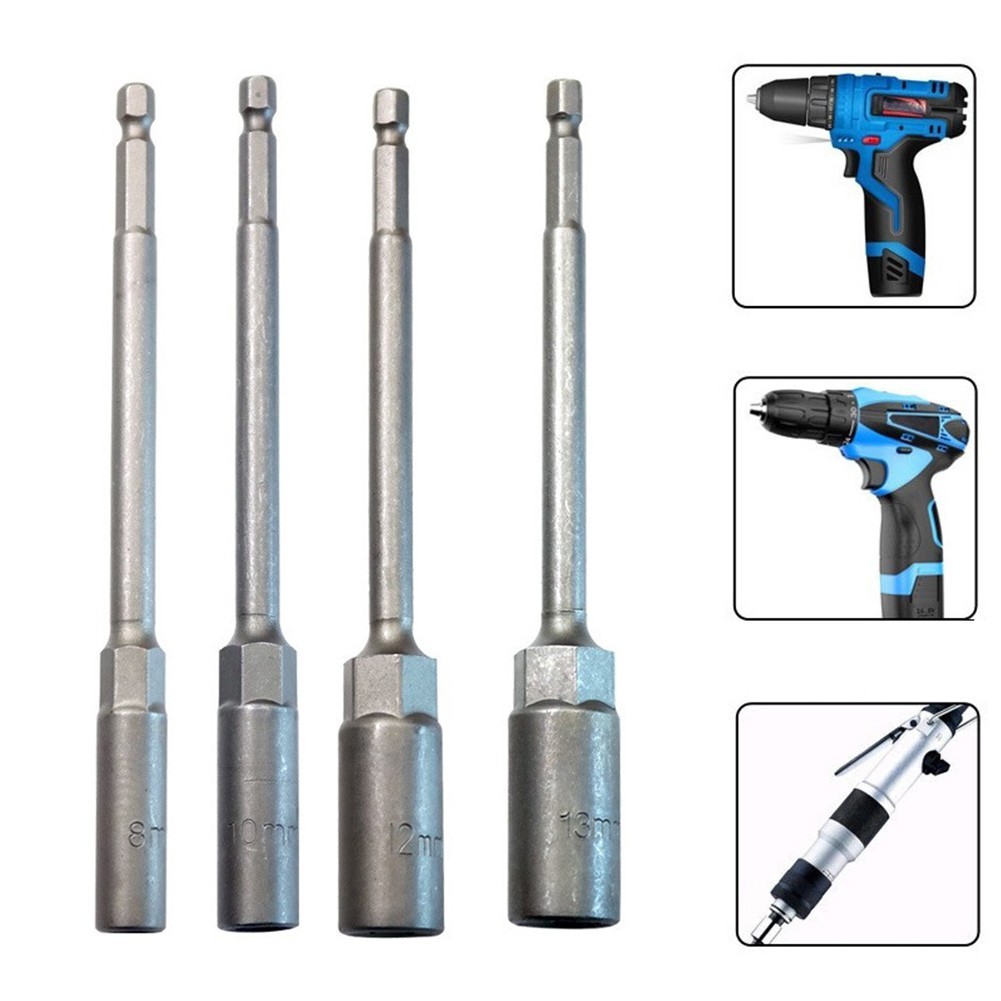Socket Wrench Adapter Chrome Vanadium Steel Driver Drill Bit Carpentry