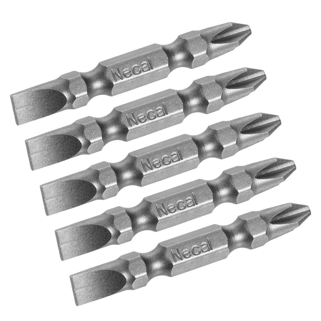 5pcs PH2/SL6 Magnetic Double End Screwdriver Bits 1/4 Inch Hex Shank 1.97 Inch
