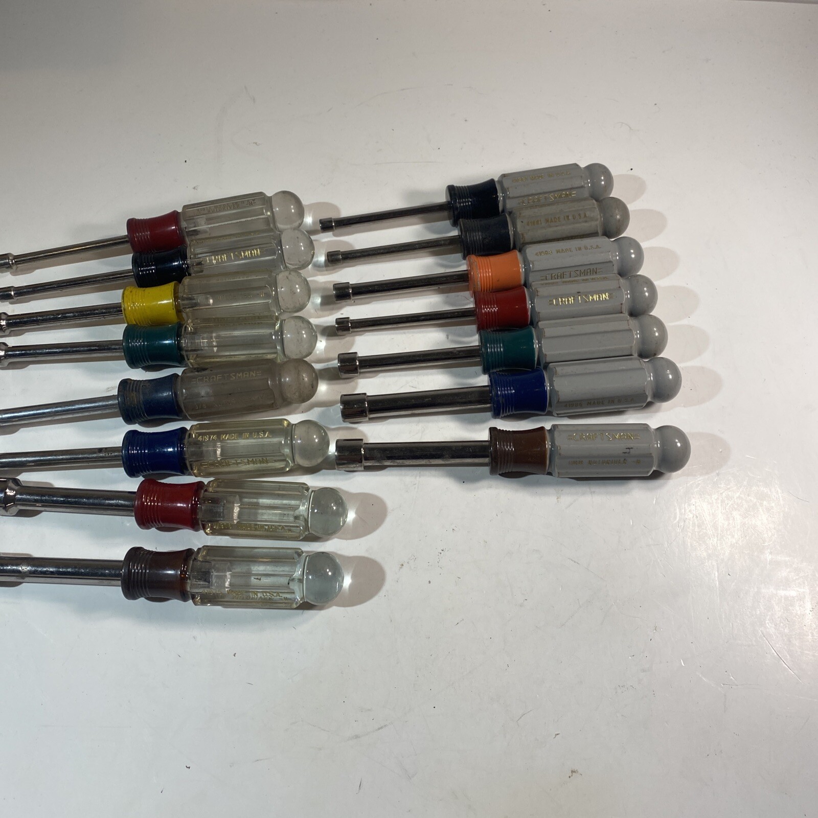 Vtg Sears Craftsman USA 14Pc Nut Driver Set (+1 Extra) SAE Standard & MM Metric