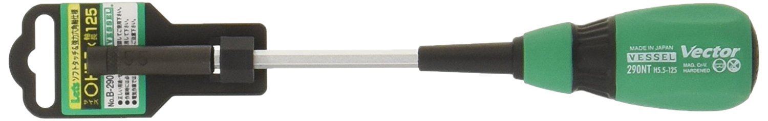 VESSEL Vector Nut Driver Across Flats 5mm – 14mm 125mm No.B-290NT made in Japan