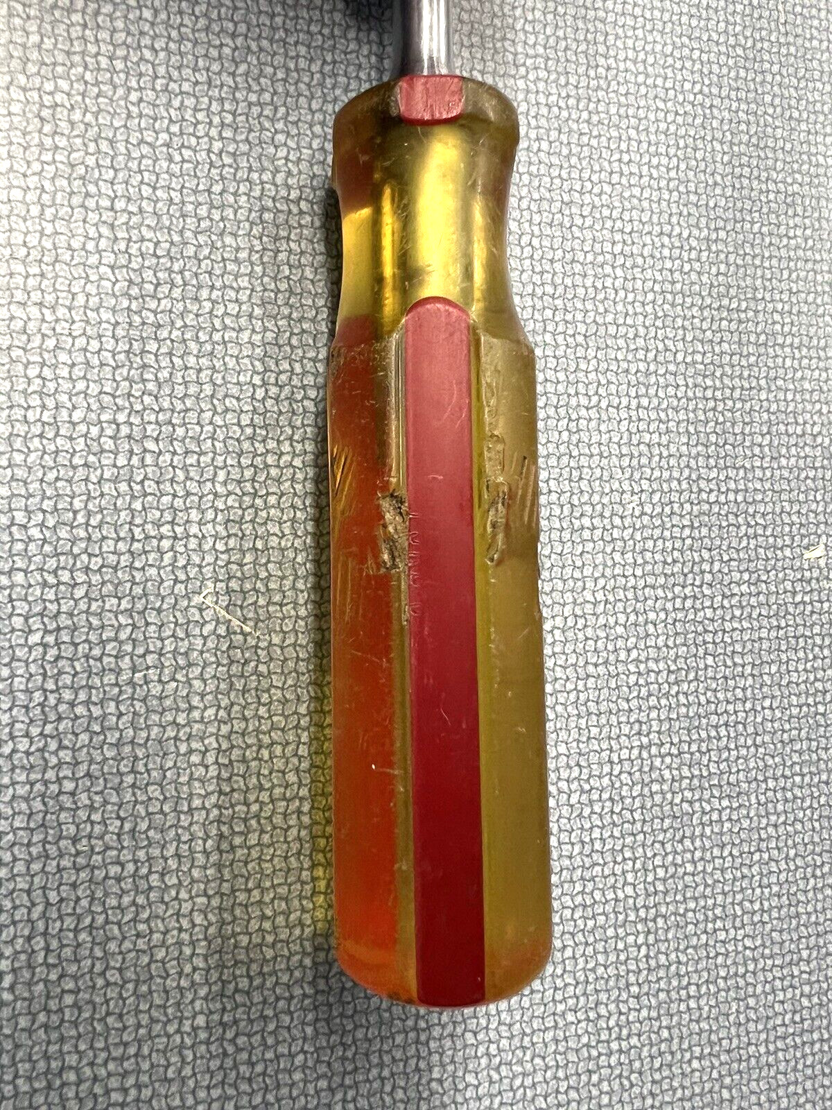 Vintage Mac Tools Hard Clear Handle Flat/Slotted 3/8″ Tip 6″ Shaft Made in USA