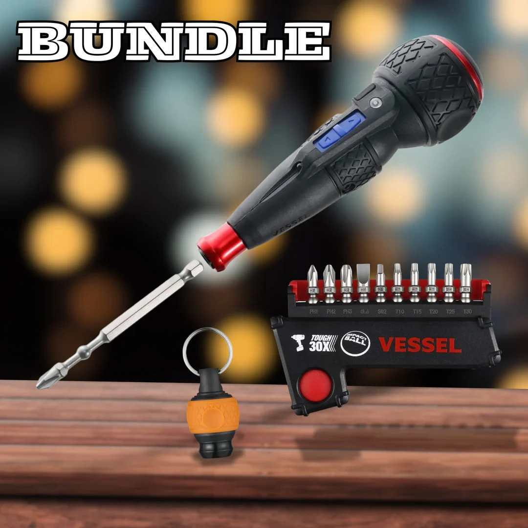 Vessel 220USB1U Power Promotion e-Assist USB Rechargeable Screwdriver 11Pc Bit