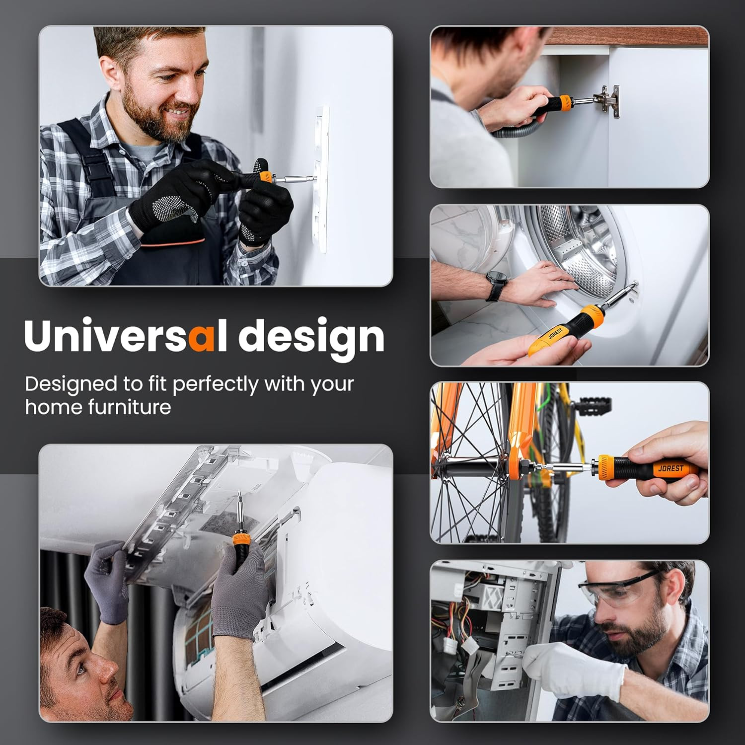 25 in 1 Magnetic Multibit Screwdriver Set with Extension Pole