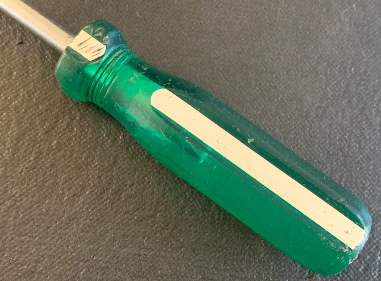 Vintage S-K Tools USA 73003 #3 Phillips Screwdriver Green & White Handle