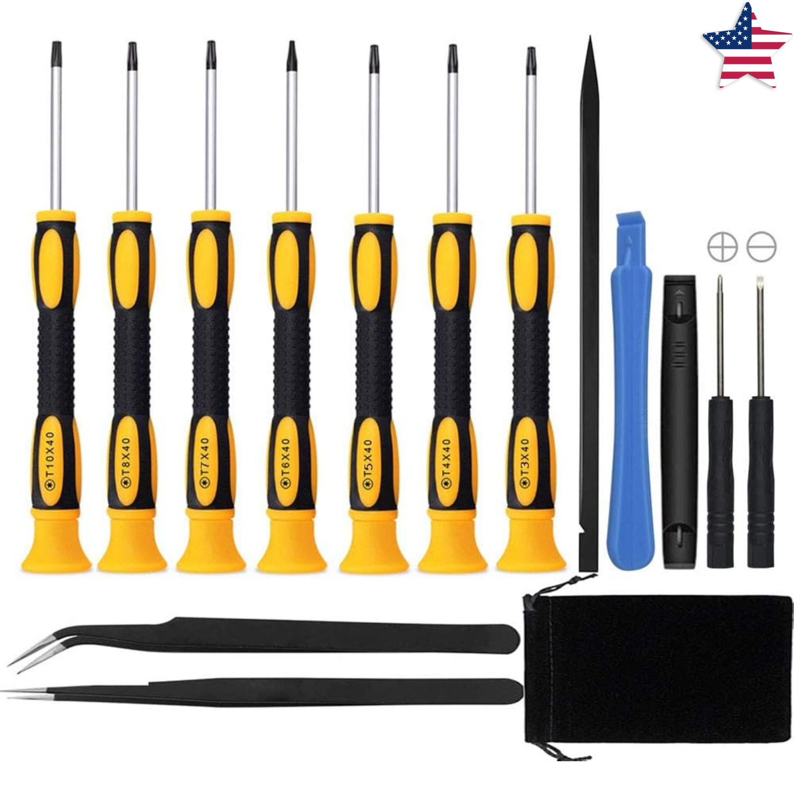 15 in 1 Torx Screwdriver Set with T3 T4 T5 T6 T8 T10 Security Torx Screwdriver a