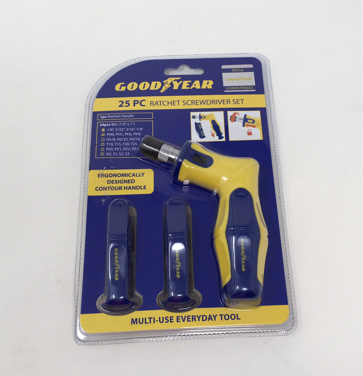 GoodYear 25 PC Heavy Duty Ratchet Screwdriver Set New