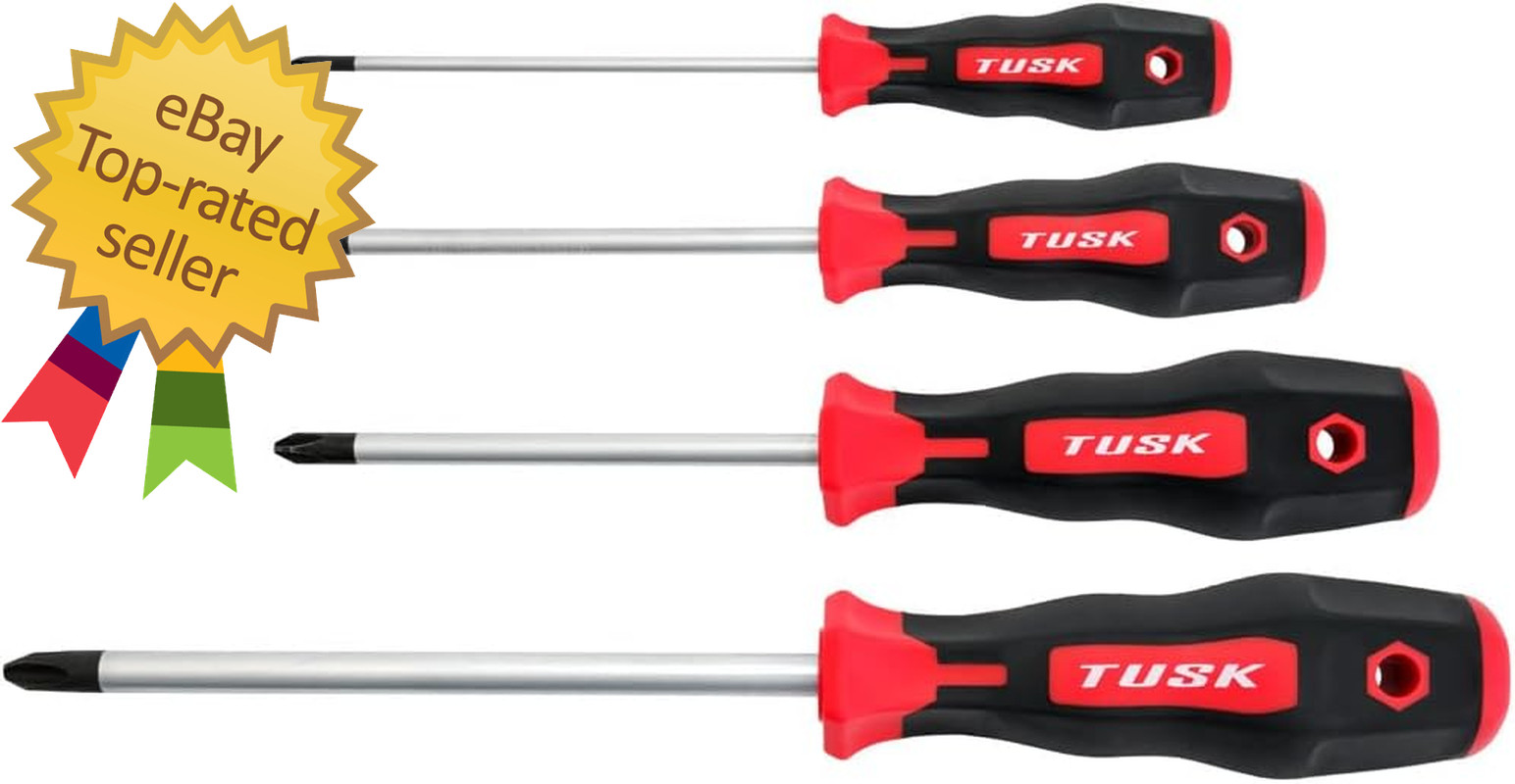 JIS Screwdriver Set 4 Piece #0, #1, #2, #3 – Magnetic Tips and Molded Ergonomic
