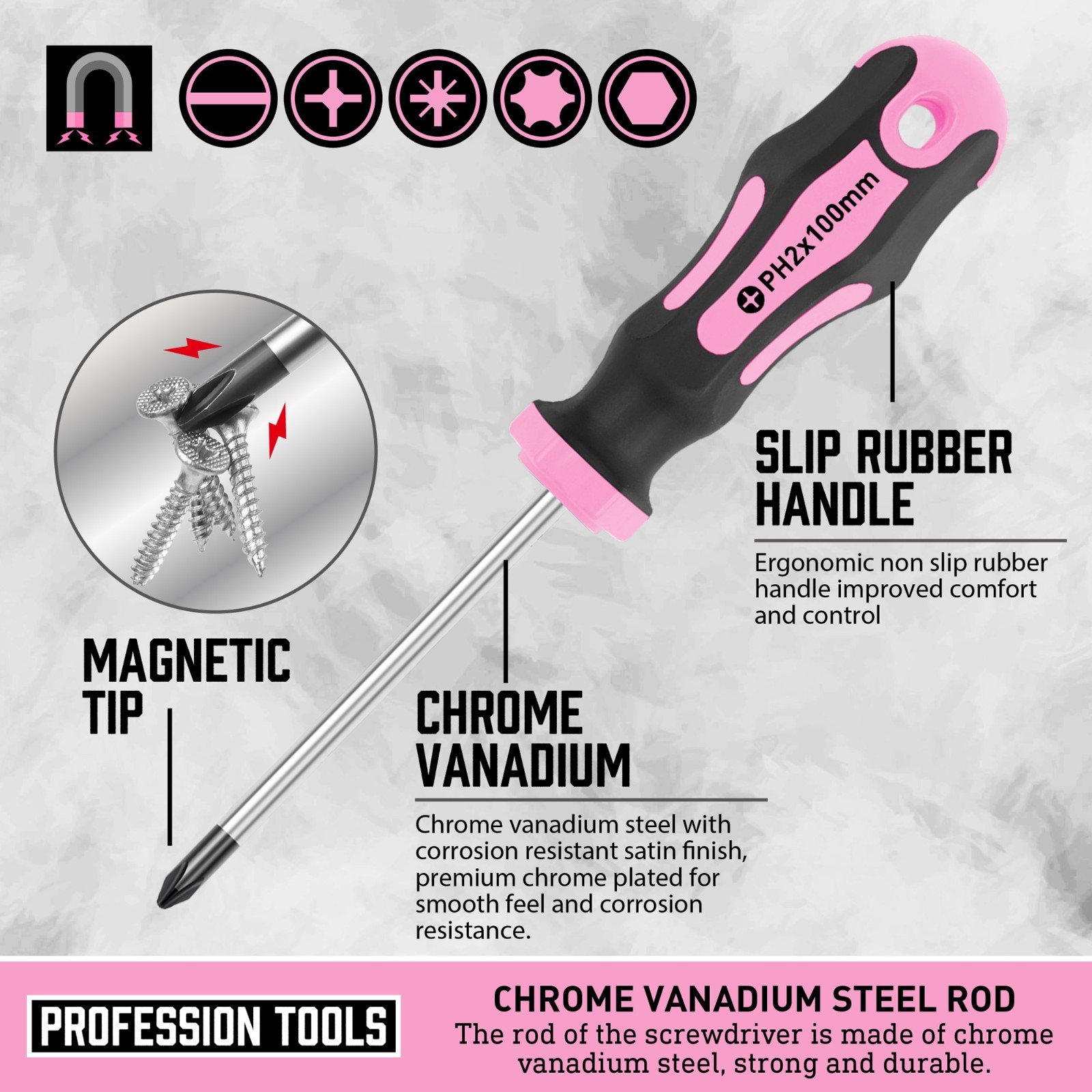 Amartisan Magnetic 43-in-1 Set Premium 6150 Chromium Vanadium Steel Screwdriver