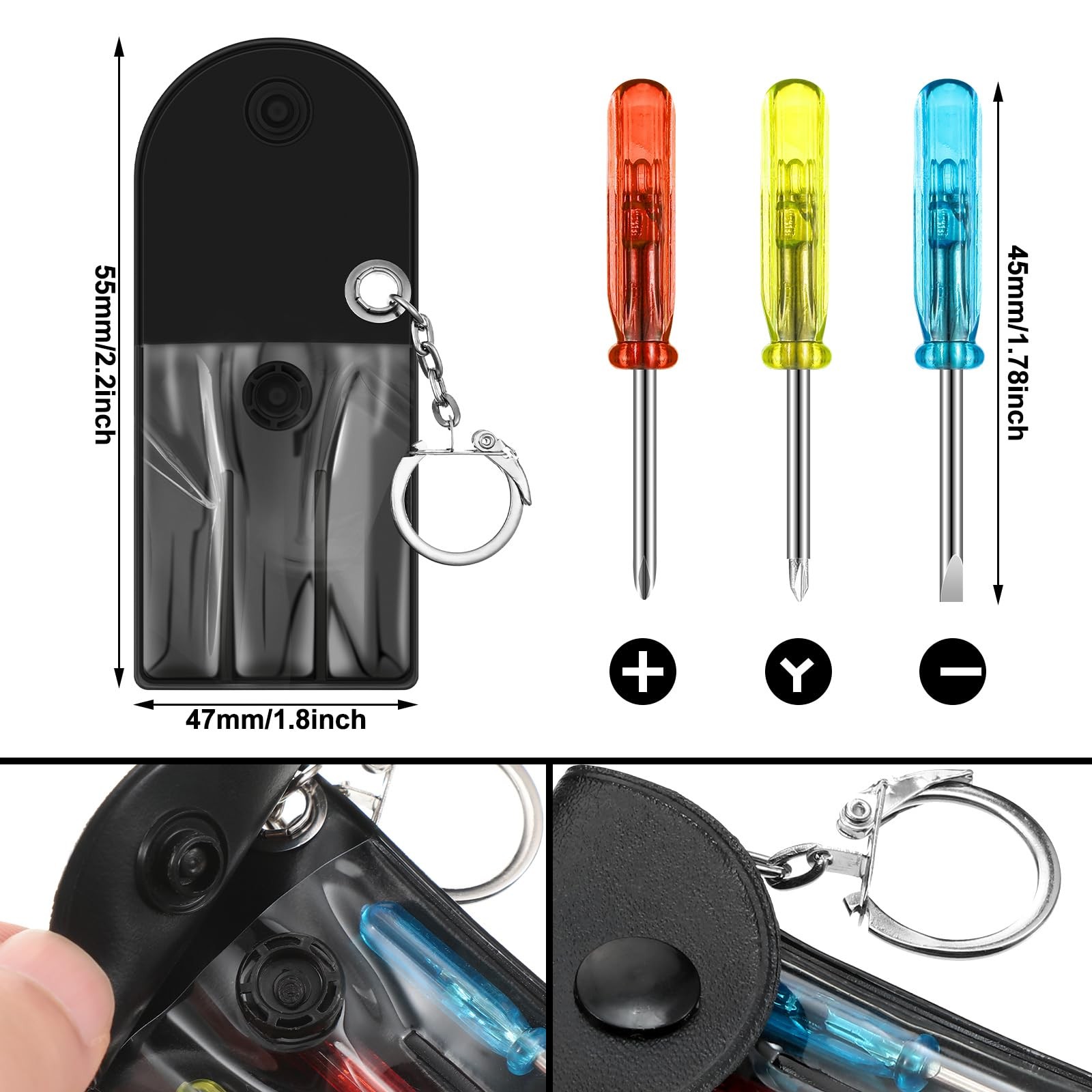 108 Pcs Mini Construction Helmet Keychains Tape Screwdrivers Tool Adult Men Gift
