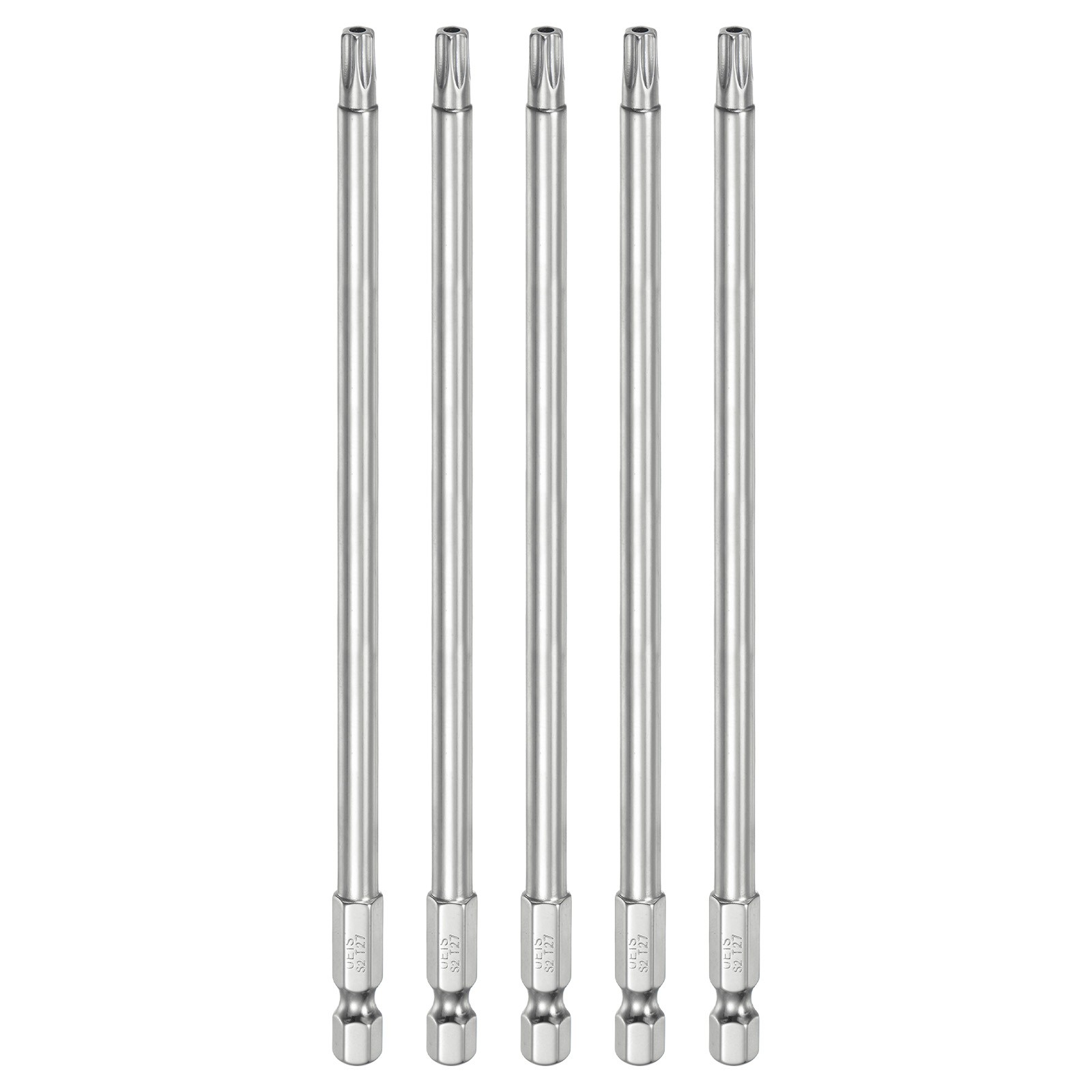 5PACK T27 Security Torx Bit 1/4″ Hex Shank 6″ Long Tamper Resistant Star Bits