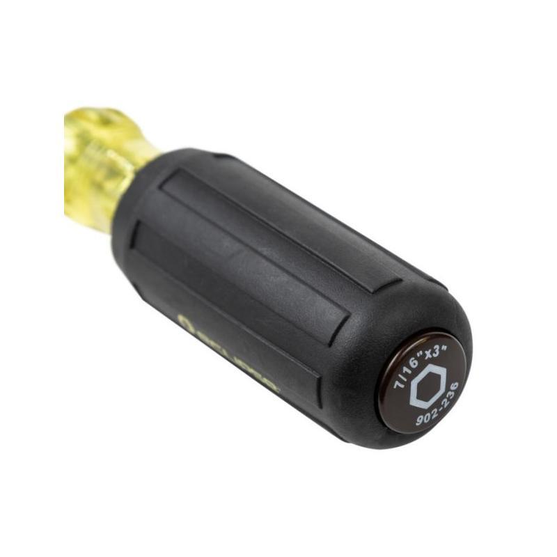 Eclipse 902-236 Hollow Shaft Nutdriver, Rubber Grip 7/16 Inch