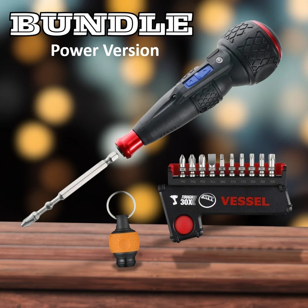 Vessel 220USB1U Power Promotion e-Assist USB Rechargeable Screwdriver 11Pc Bit