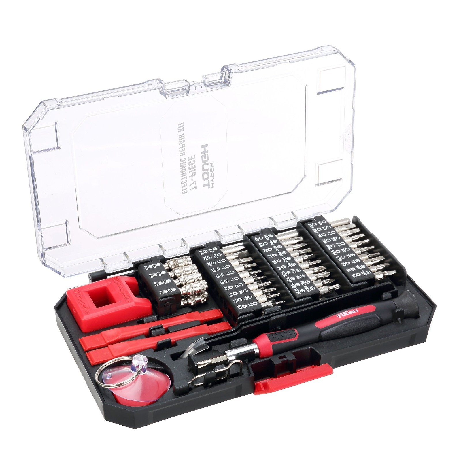4 pack 77 Piece Precision Tool Kit with Magnetic Screwdriver, Standard Size Bits