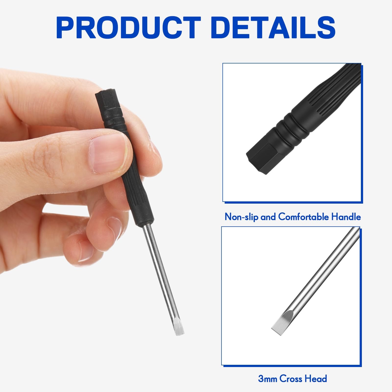 100 Pcs Mini Slotted Screwdriver Bulk 3mm Flat Head 3.23″ Precision Flat Screwdr