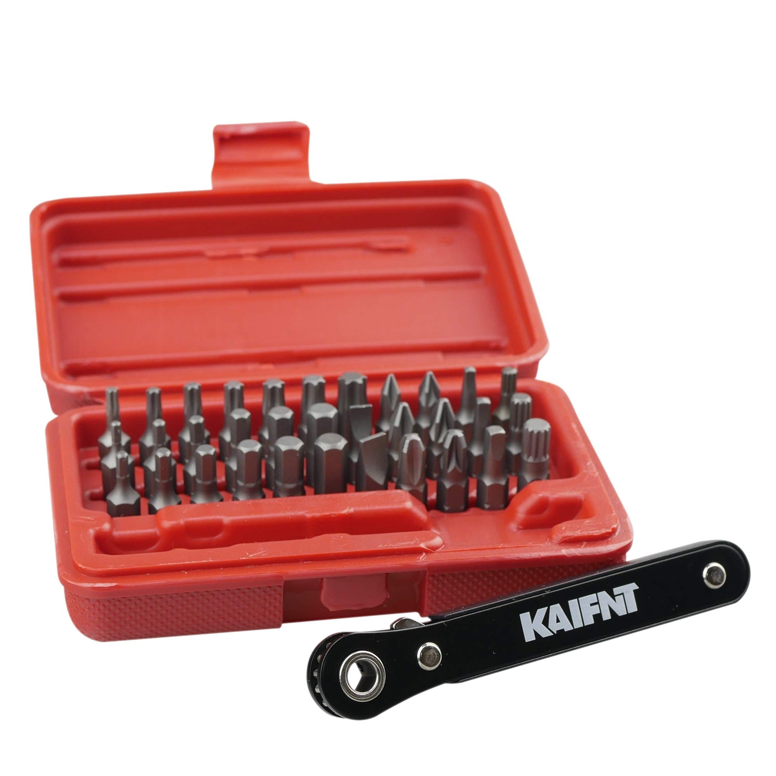 K402 Screwdriver Bit Set With Mini Ratchet Wrench 1/4inch Drive 34piece