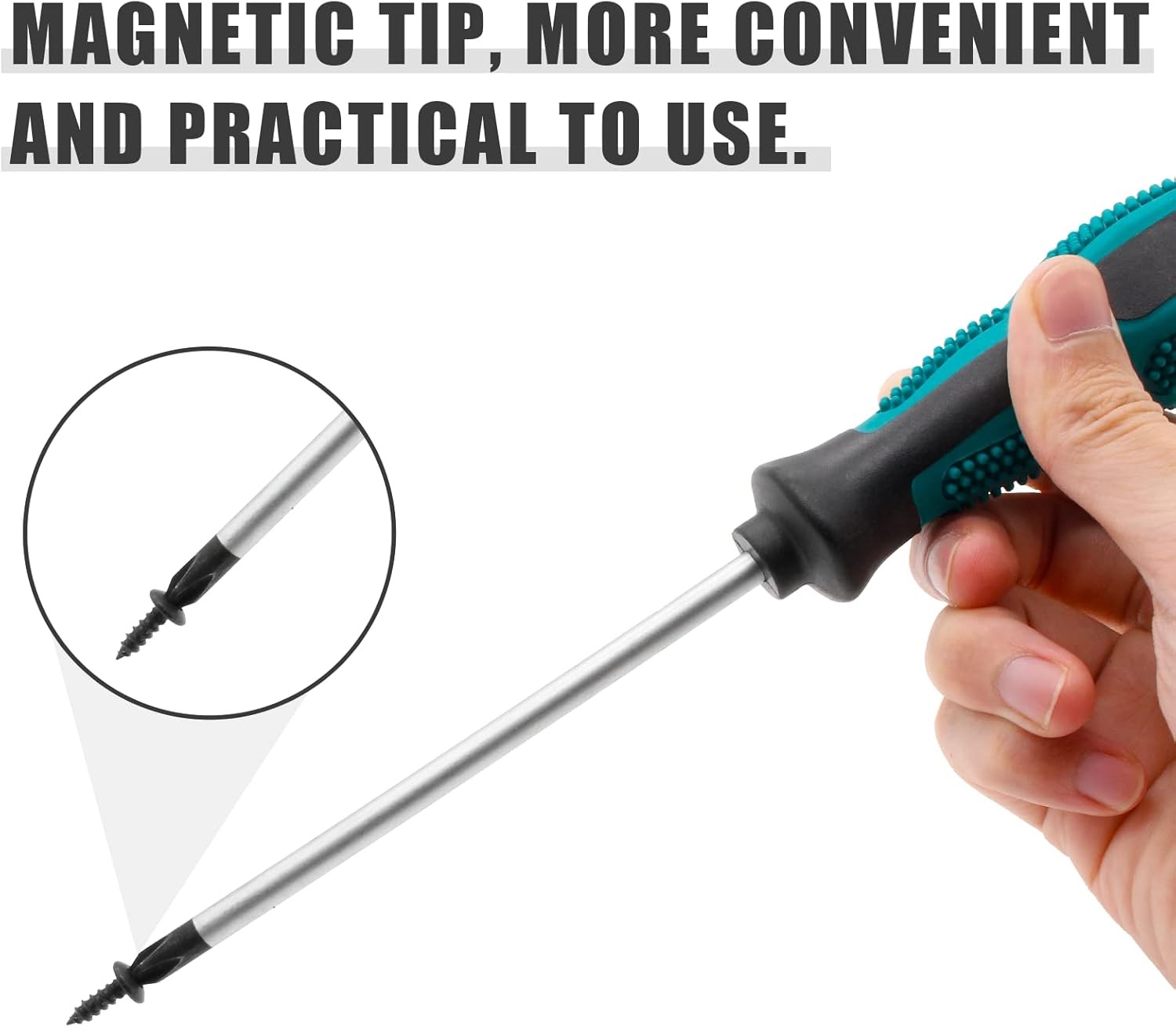 2pc Long Screwdriver Set 8″ Shaft Magnetic Phillips & Flat Head Repair Tool 300m