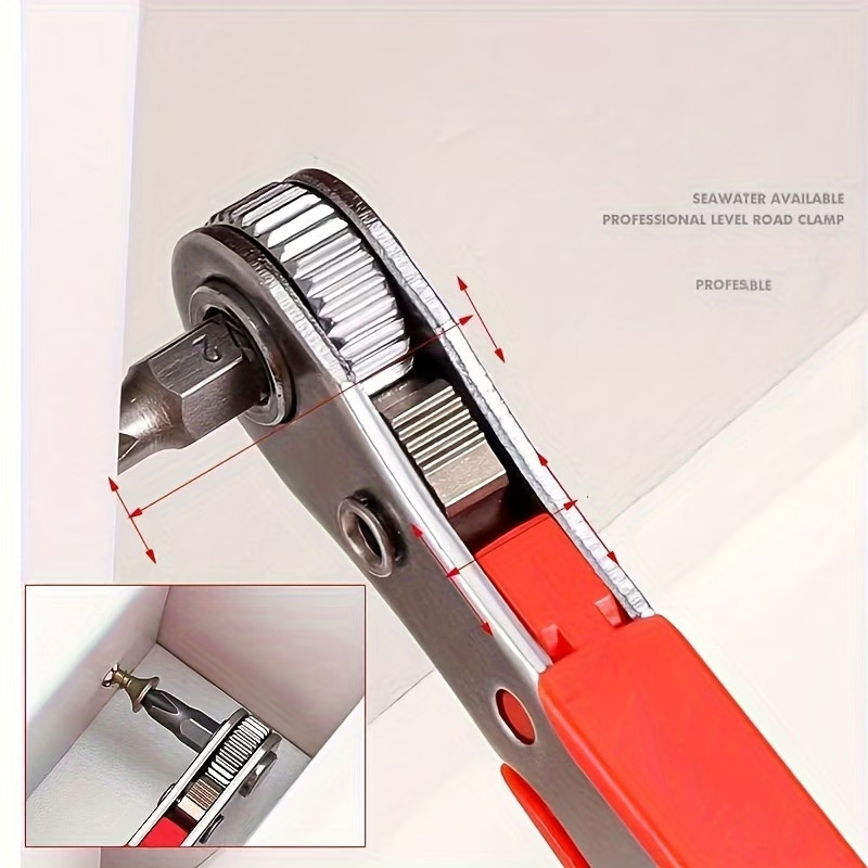 36-Tooth Mini Ratchet Screwdriver Set w/L-Shaped Wrench – Steel Multi-Bit Tools