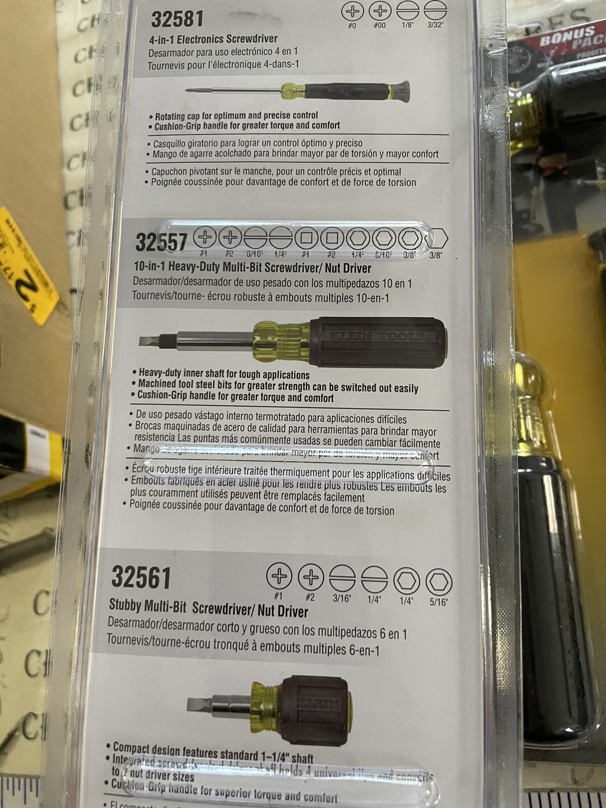 2X Klein Tools 85514 Bonus Pack Multi-Bit Driver Set – 32581 32557 32561
