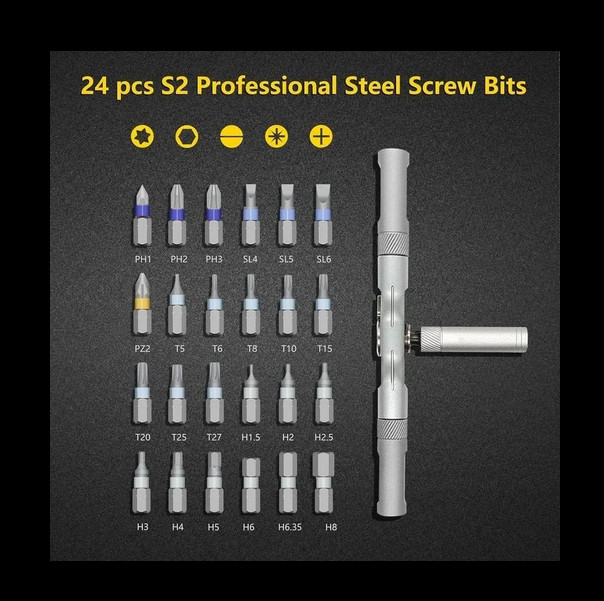 24 in 1 Magnetic Screwdriver Set, DIY Ratchet Screwdriver Set, Multi Bit Magneti