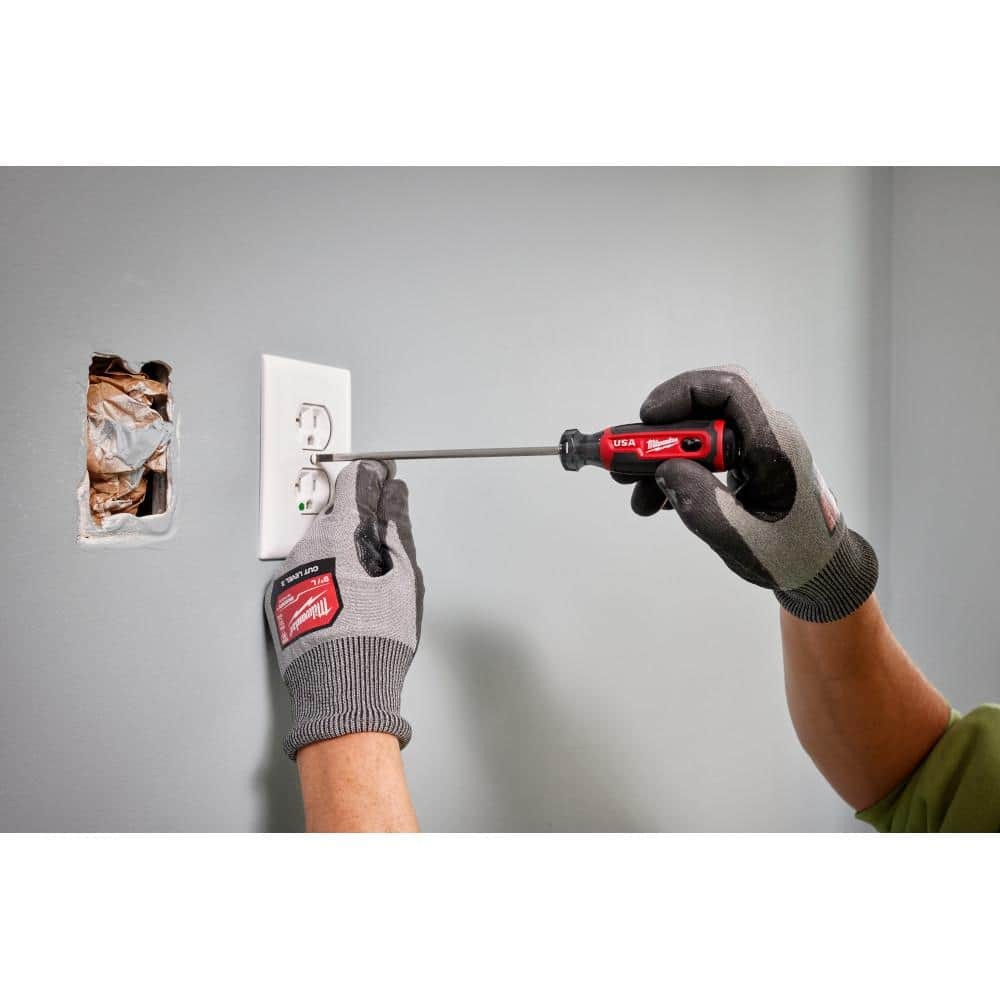 Milwaukee 6 in. x 3/16 in. Cabinet Screwdriver with Cushion Grip