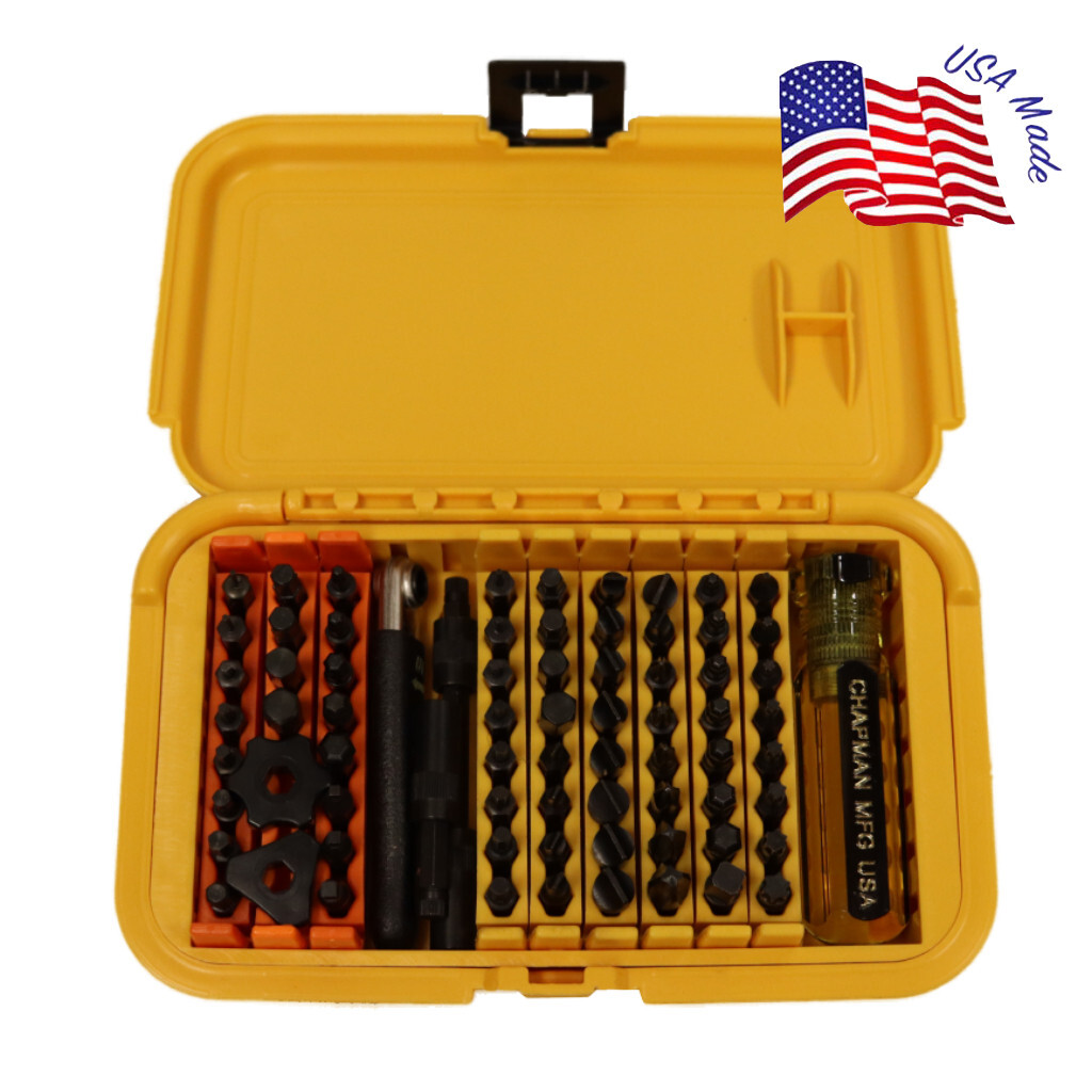 Chapman MFG #1000 Mity Master Screwdriver Bit Set USA MADE