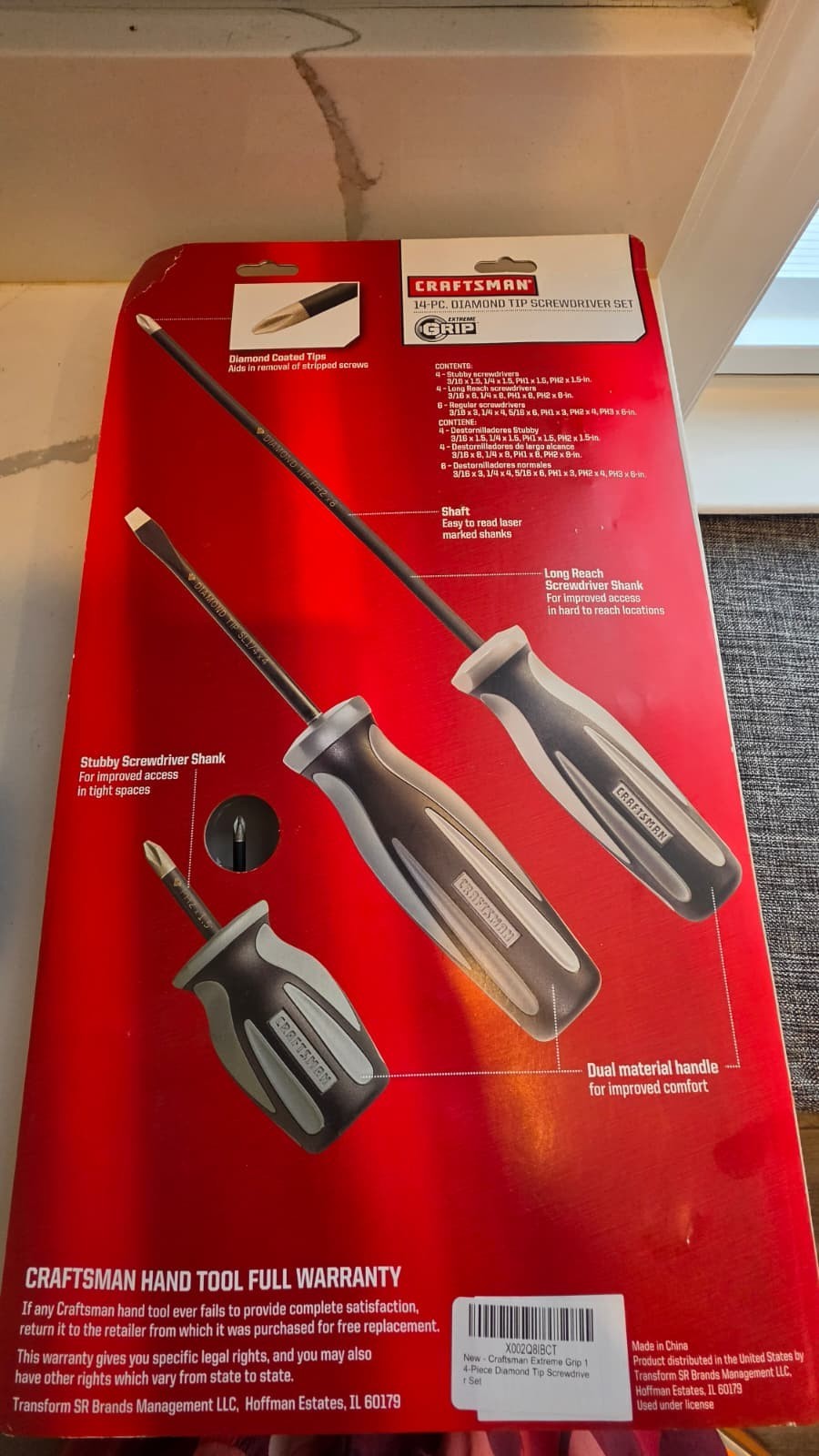 BRAND NEW Craftsman Extreme Grip 14-piece Diamond Tip Screwdriver Set