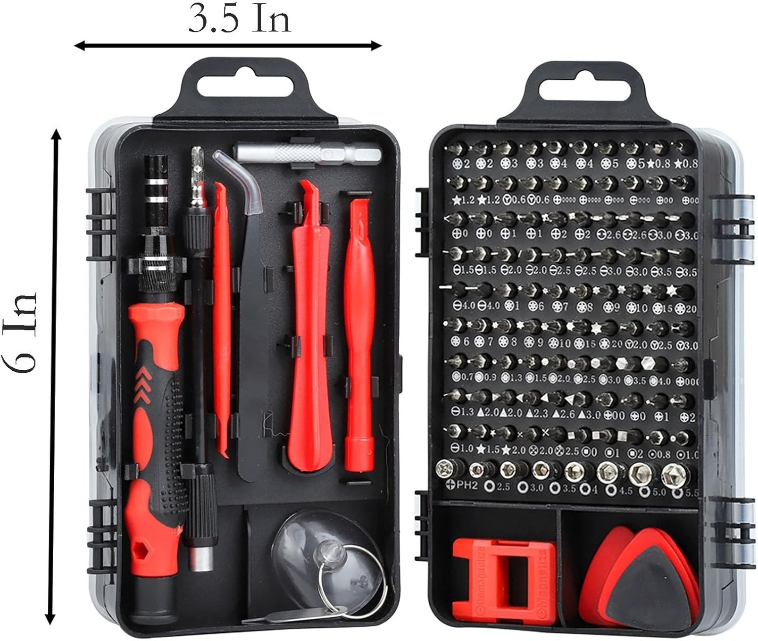 Juego de destornilladores de precisión, 115 en 1, electrónicos, magnéticos