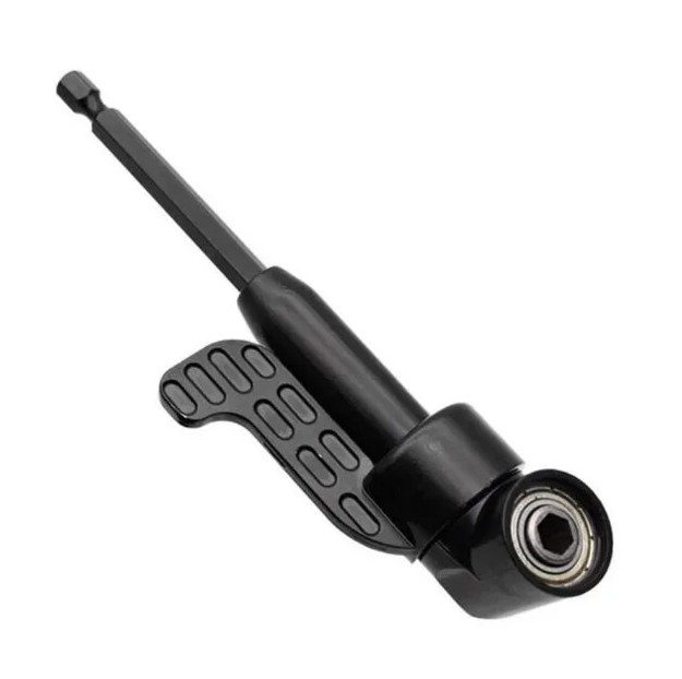1pc 105° Right Angle Drill Bit Extension 1/4 Hex Magnetic Screwdriver Tool – NEW