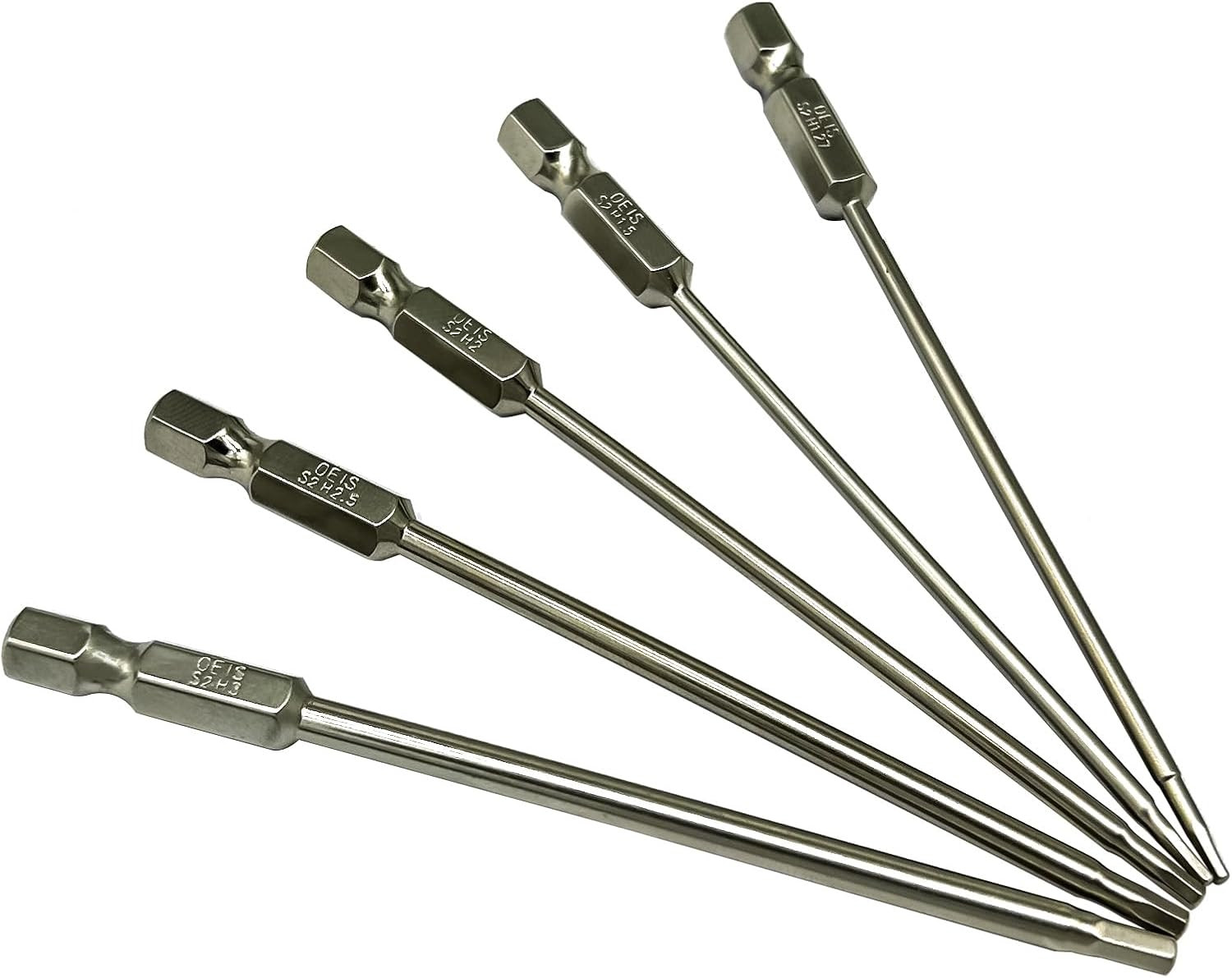 5Packs RC Hex Driver Bit Set 1.27mm 1.5mm 2.0mm 2.5mm 3.0mm Hex Head Allen Wrenc
