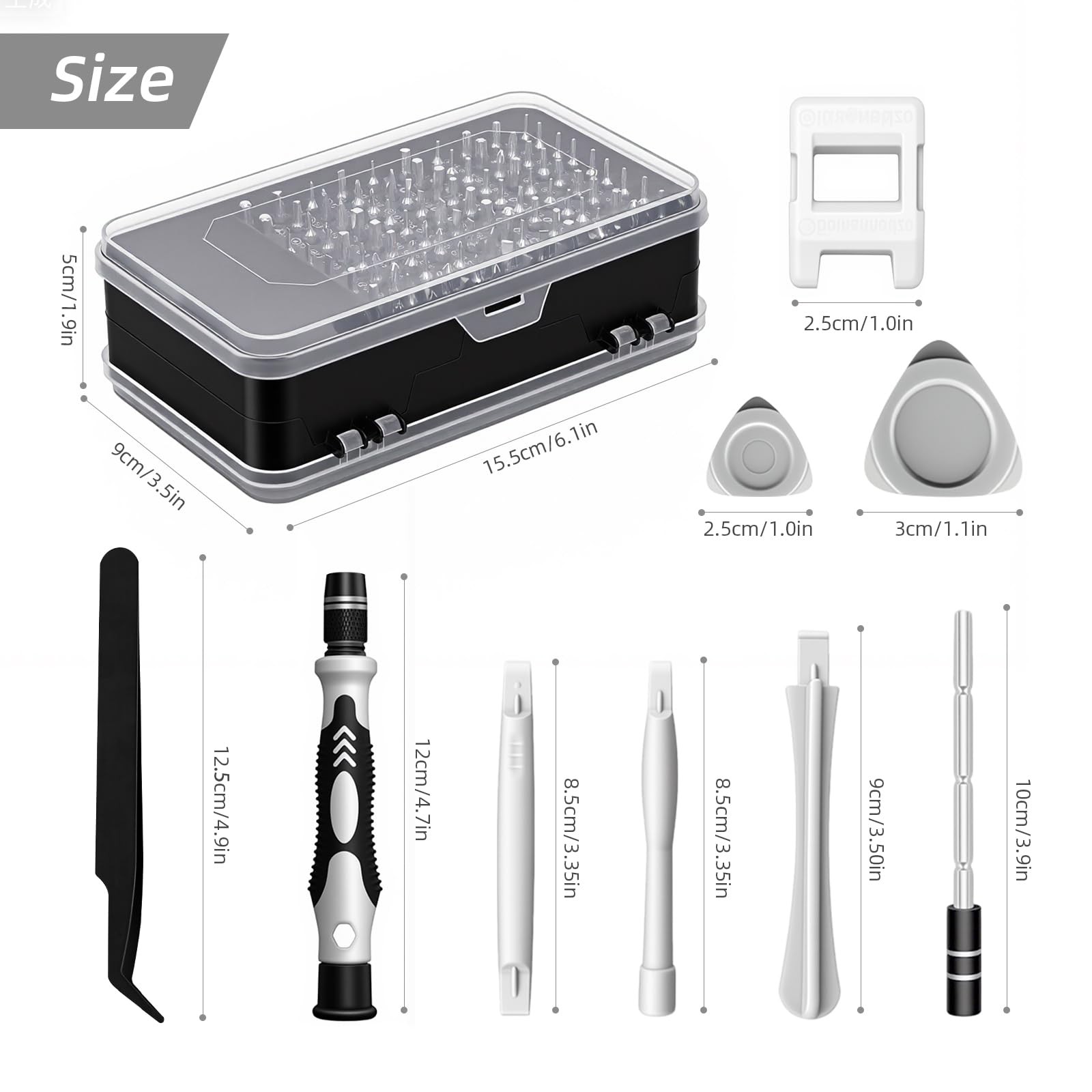 115-in-1 Precision Screwdriver Set, Micro Magnetic Repair Tool Kits,Mini Grey