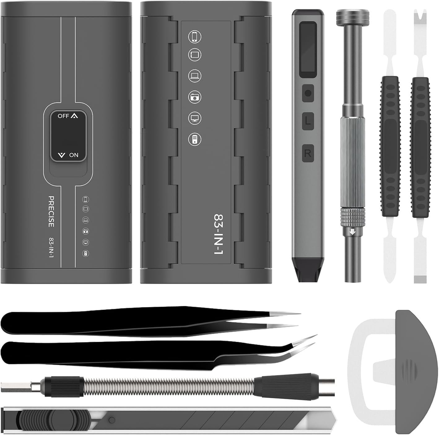 83 in 1 Precision Electric Screwdriver Kit Magnetic Repair Tool Set 71 Bits