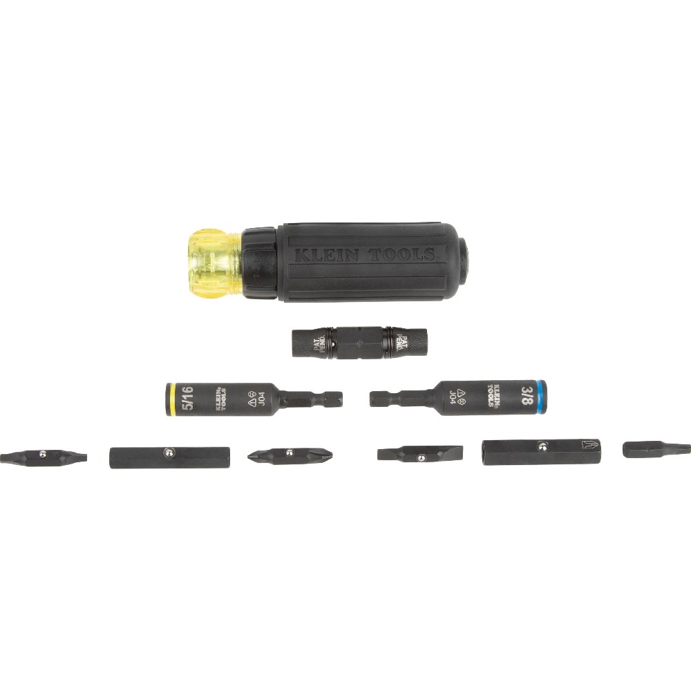 KLEIN 32500HDRT 11-in-1 Ratcheting Impact Screwdriver with Universal Handle